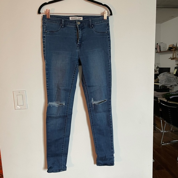 COUNTRY ROAD  BLUE SKINNY JEANS - Picture 1 of 5